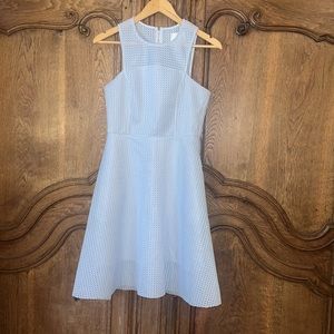 Erin Fetherston sleeveless fit and flare honeycomb mesh pocket dress